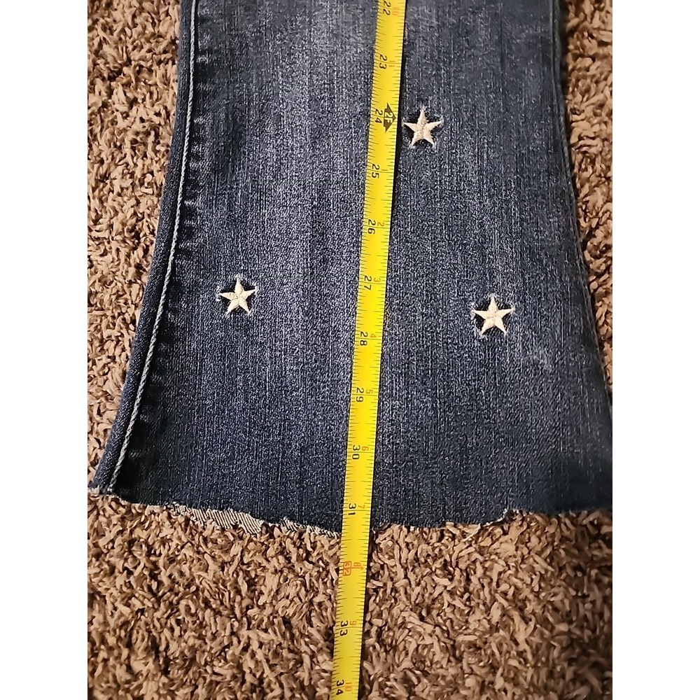 Judy Blue JB88376 Star Embroidered High Rise Super Flare Jean Women's Size 9/29 - Picture 8 of 11